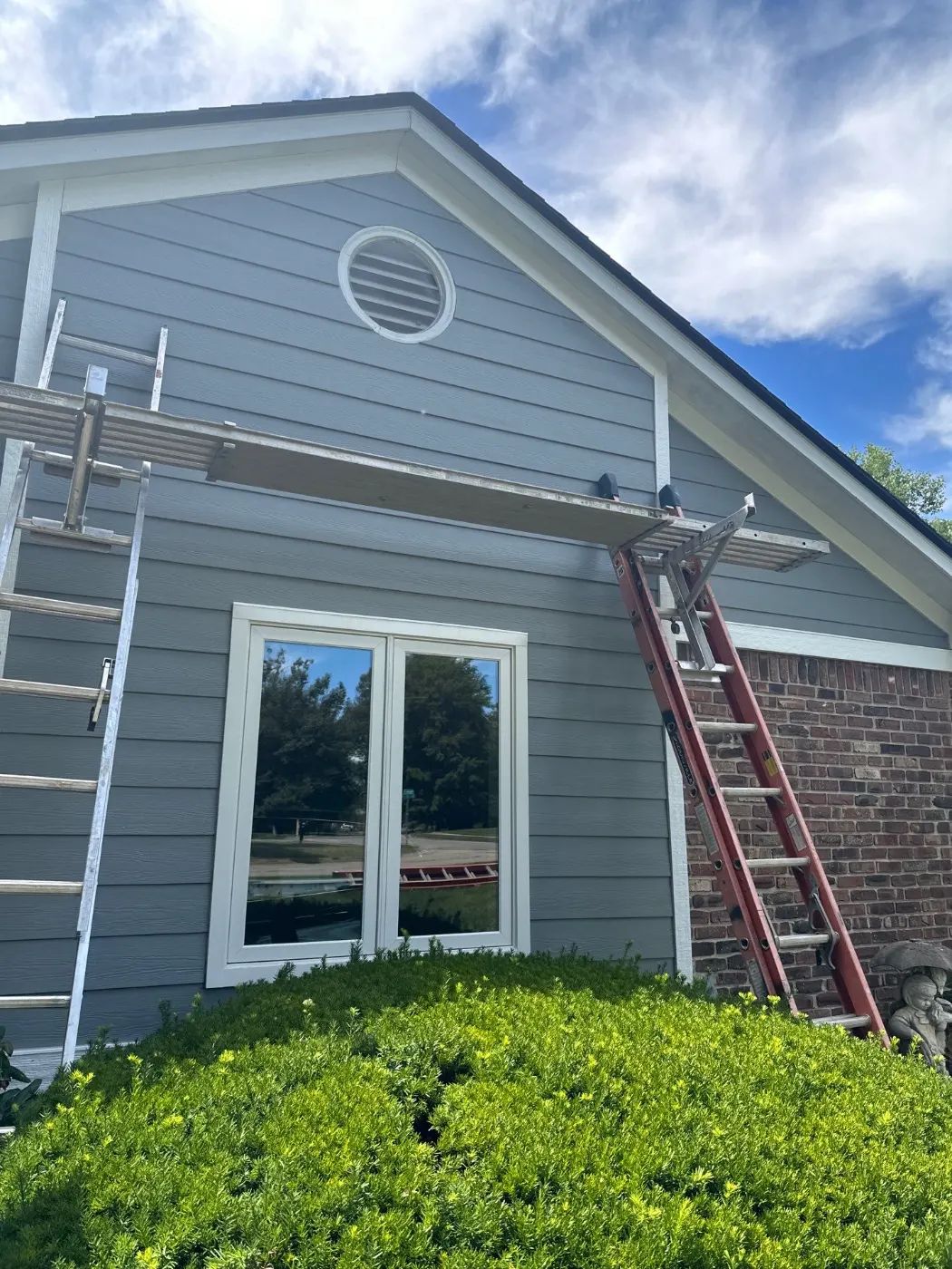 Storm damage documentation on a Morse Reservoir commercial building